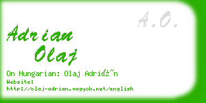 adrian olaj business card